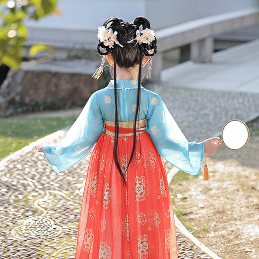 【苏城纪】新款-《国色芳华》同色系汉服女童襦裙 可昕 商品图3