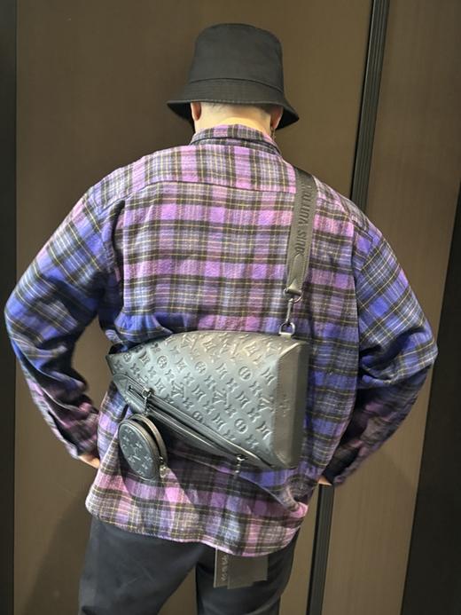 巴家 新款幻紫渐变格纹衬衫(波哥穿M合适,蕾姐L) 商品图6