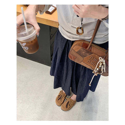 【部分款式预售7天内发货】【时髦百搭，显脚小】【脚感佳，巨柔软】2025年秋冬女新款意大利凯撒KAISER丑萌松弛感厚底袋鼠鞋休闲绒面复古风乐福勃肯鞋100% 商品图3