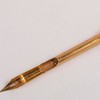 【已售】独角鹿西洋古董 法国出品蝴蝶主题铜鎏金精雕装饰绿色水晶笔杆蘸水钢笔办公文具 商品缩略图4