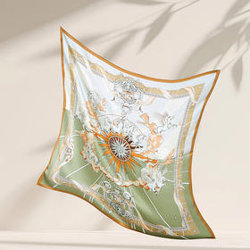 高端真丝素绉缎方巾 GD0009