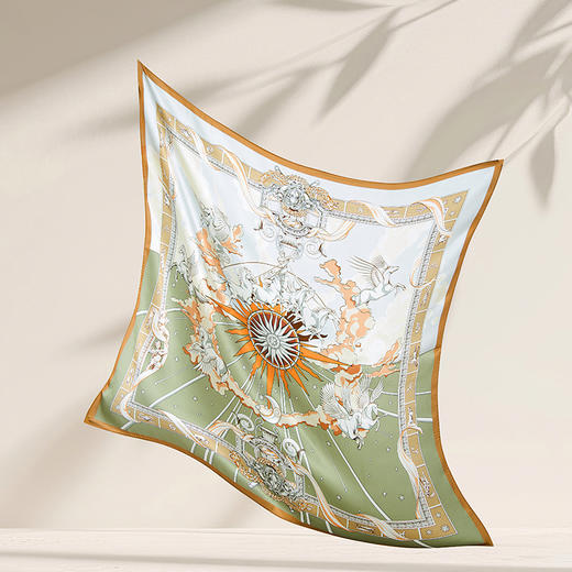 高端真丝素绉缎方巾 GD0009 商品图0