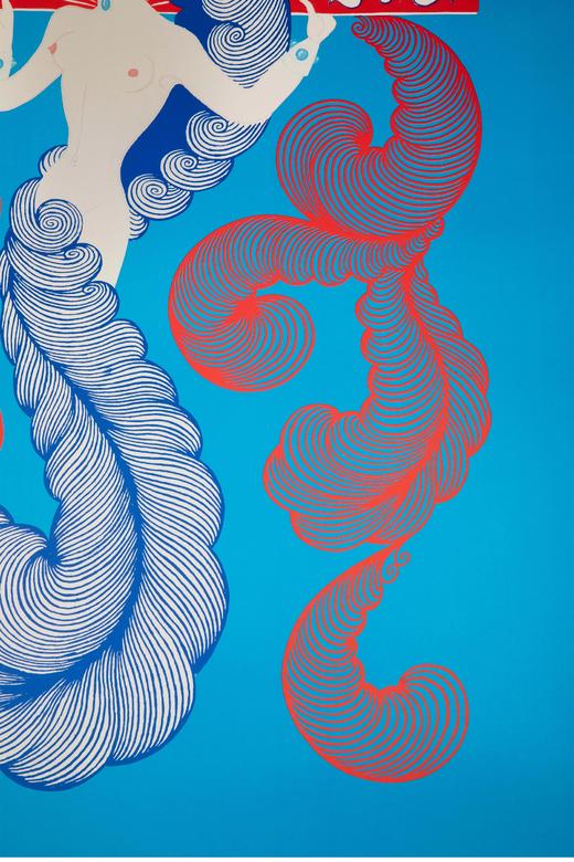 独角鹿西洋古董 1974年法国装饰艺术巨匠Erté设计出品Folies Bergère女神游乐厅定制款收藏级原版海报 商品图3