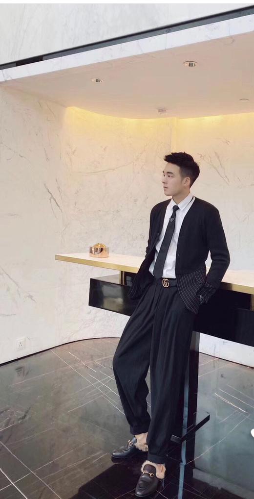 古家经典双G扣牛皮腰带 商品图2