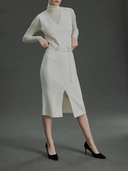 FREY｜KT073 PORTO knit dress [ 白 ] 商品图7