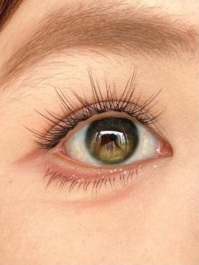 LEENSCOLOR半年抛美瞳 碎钻棕绿 14.5mm