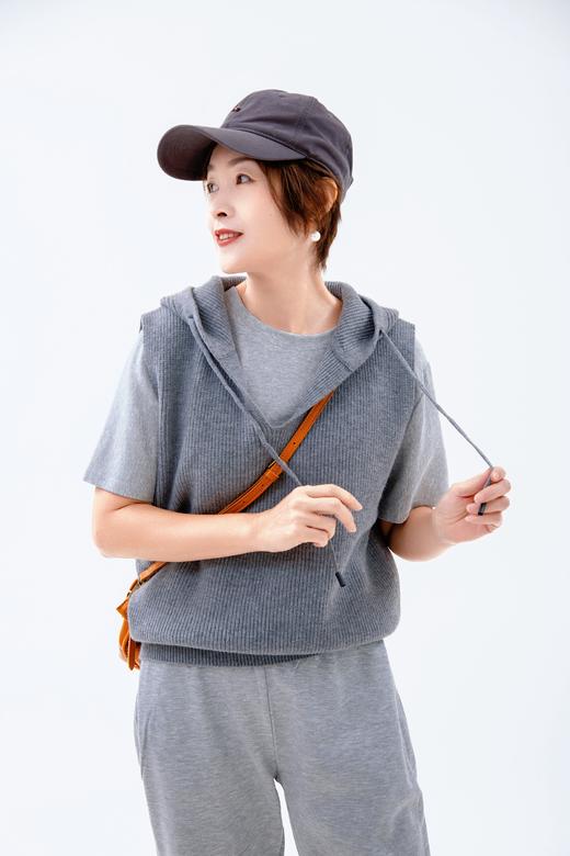 连帽针织背心 商品图0