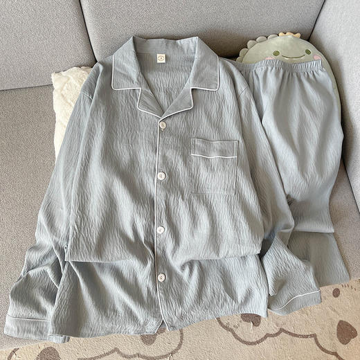 【GZ】无忧购云朵棉男士睡衣长袖长裤简约纯色外穿家居服睡衣（截单后7天发货) 商品图6