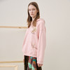 谜底连帽卫衣长袖2025冬季新品棉质粉色绣花宽松百搭女254MV1608 商品缩略图1