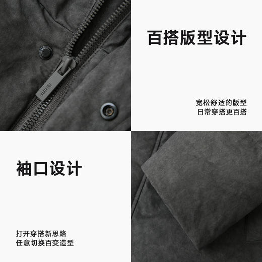 【商场同款】CHINISM赤尘 复古做旧立领羽绒服男冬季新款保暖外套 商品图4