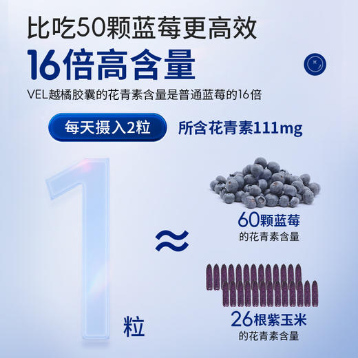 【至真专属】VEL挪威进口越橘蓝莓花青素提取物护眼片成人少年眼干眼涩眼疲劳 商品图5