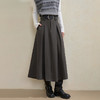 西遇格雷系百褶半身裙女秋季新款气质通勤高腰显瘦A字中长裙H0055236 商品缩略图0