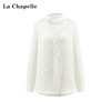 会员福利【飘带衬衫+垂坠顺滑】拉夏贝尔/La Chapelle法式垂感缎面立体花朵飘带设计感长袖衬衫 商品缩略图1