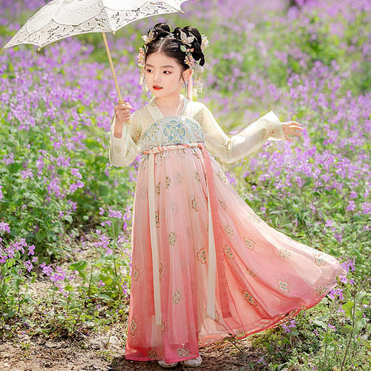 【苏城纪】新款-国风配色汉服女童襦裙 楚薇 商品图2