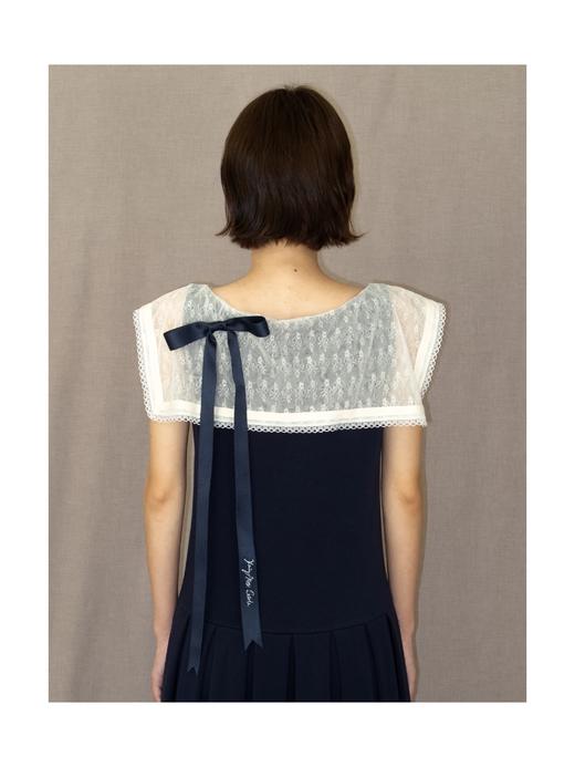 Kaiy Xiao 魔法航海系列 蕾丝海军领连衣裙（包括蝴蝶结） 商品图1