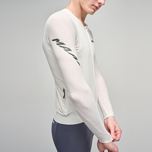 MAAP 男士 Emerge LS Jersey 秋雾白 长袖骑行服 商品图3
