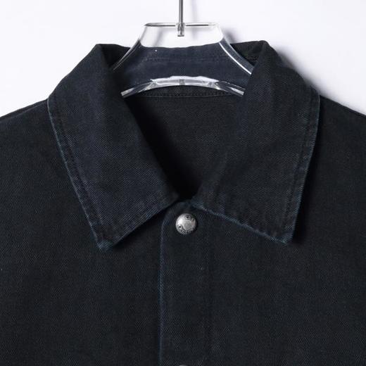 56181SDSA男士秋冬新款痞帅男装简约磨破纽扣长袖翻领衬衫百搭时尚衬衣 商品图2