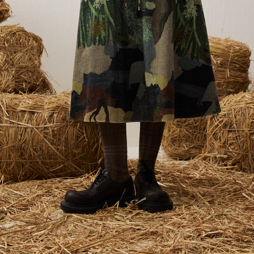 谜底小腿袜2025冬季新品复古学院感格纹明暗交织袜子女254MQ1960 商品图2