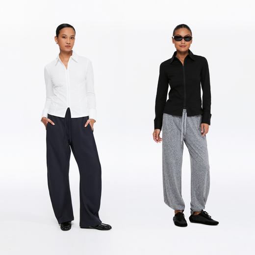 oneup纯棉拉链修身衬衫 商品图4