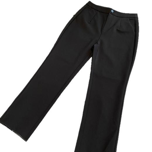 原厂面料加单~T*H早秋时髦显瘦裤脚花边开叉显瘦休闲裤女款！ 商品图4