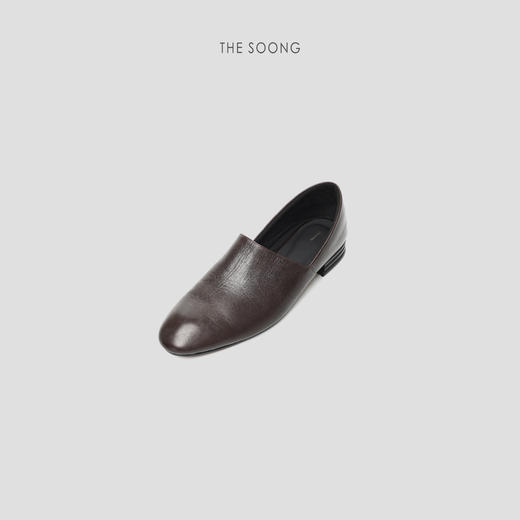 THESOONG|经典做旧油蜡牛皮柔软平底尖头皮鞋HWXZ7733 商品图0