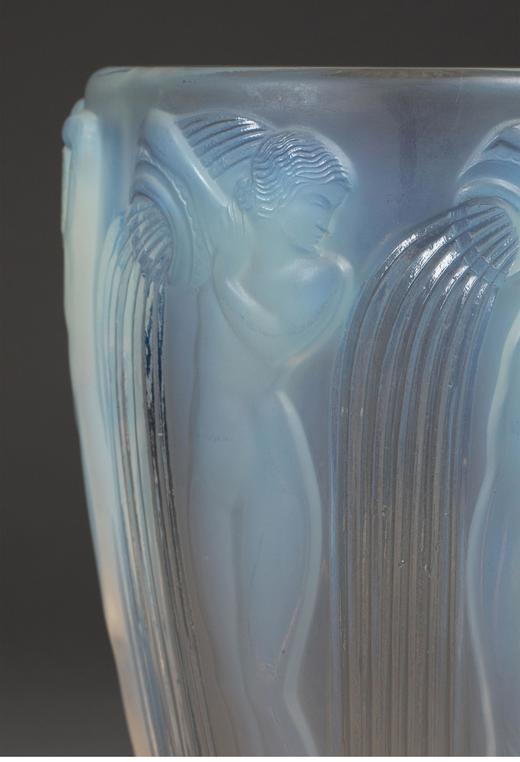 独角鹿西洋古董 1926年法国水晶工坊莱俪LALIQUE设计出品「Danaides 达那伊得斯」主题欧泊水晶花瓶 商品图1