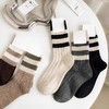 【应季速抢❗️19.9抢10双🔥秋冬中筒袜】轻柔软糯，告别寒冷，袜子女中筒秋冬款防臭吸汗鲨鱼裤百搭条纹堆堆长筒袜学院风防滑 商品缩略图1