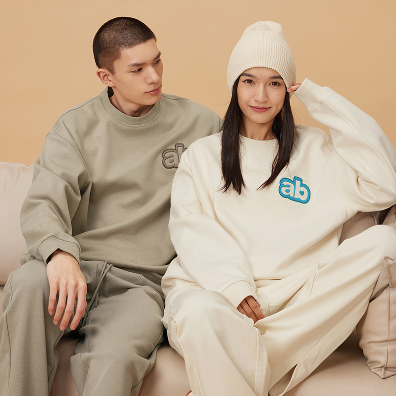 CHINISM CHab重磅405G冬奥绒圆领卫衣情侣秋季加绒套头