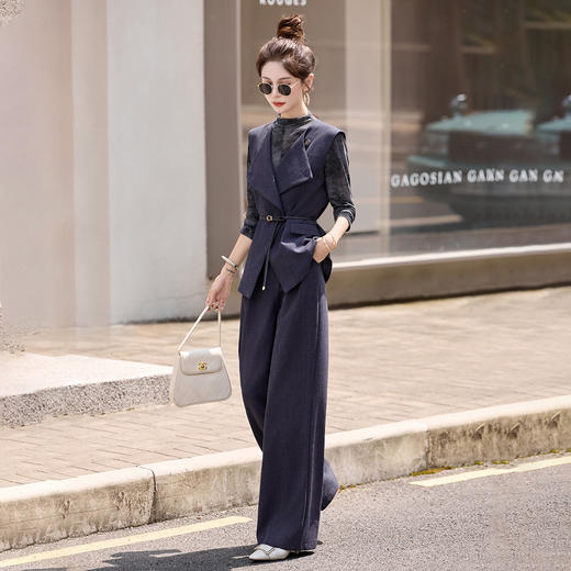 HR SNX3173韩版拼接设计感小香风套装 商品图0