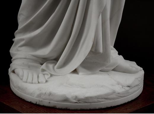 独角鹿西洋古董 1860年代意大利雕塑名家Odoardo FANTACCHIOTTI签名创作卡拉拉大理石雕塑作品《Musidora 穆西多拉》 商品图5