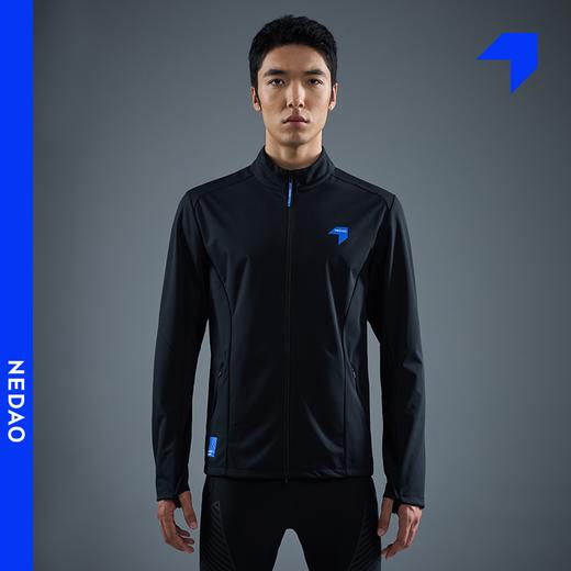 内道立领撞色软壳男士马拉松跑步训练比赛防风保暖跑步外套 商品图2