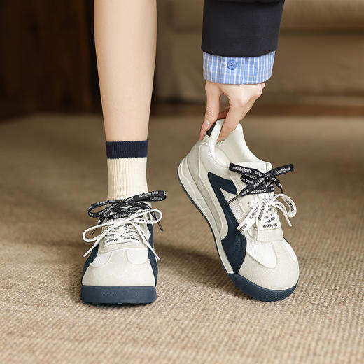 阿么手工女鞋透气内增高丑萌阿甘鞋女款2025秋季网面休闲板鞋3CM 商品图1