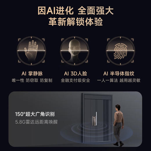 海尔智能门锁指纹锁密码锁智能锁入户门防盗门电子门锁S900 商品图4