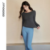 水沐伊朵瑜伽服圆领长袖修身女士圆领修身长袖T恤纯色性感50207 商品缩略图8