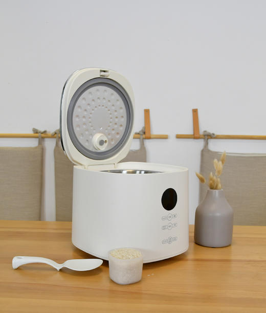 【低糖本味 粒粒皆甜 】倾厨迷你低糖饭煲3L 双感温探头 不粘内胆 触控面板 24h预约 可精煮或低糖 纳米陶瓷釉内胆 汤粥防溢出 底部隐藏把手 商品图6