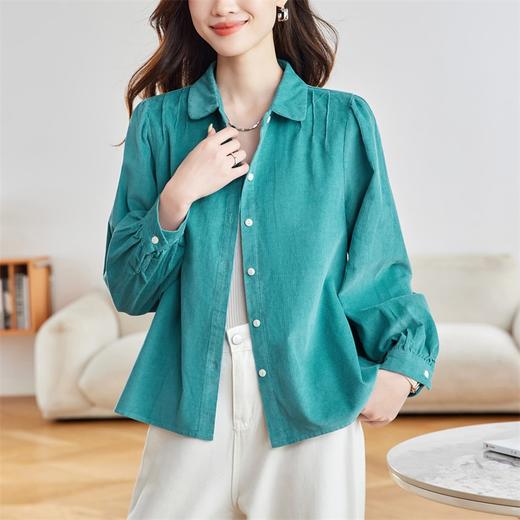 馥迦复古软糯舒适灯芯绒纯棉衬衫 商品图8