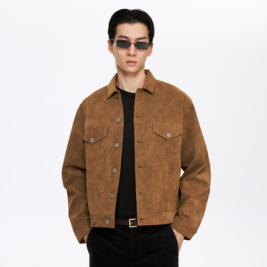 oneup口袋环保皮夹克 商品图1