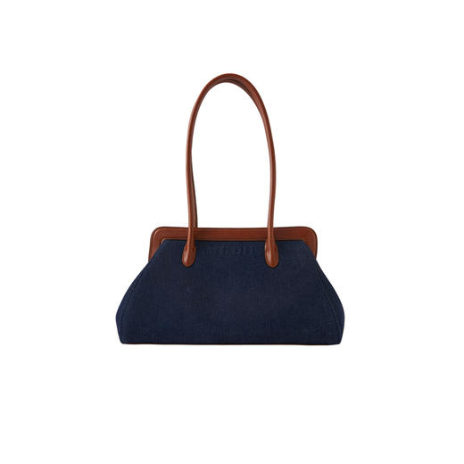 谜底法棍包2025冬新品复古风红棕皮大容量包包单肩包女254MQ1955 商品图0