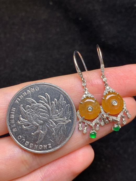 平安扣翡翠耳坠 商品图4