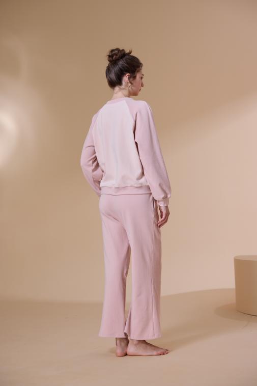 【第二件 0 元｜ 满2件 5 折】【秀黛】女撞色开衫套装女士春秋长袖家居服S3551022T【门店同款】 商品图8