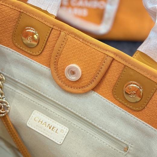 香家橘色帆布沙滩包 商品图5