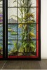 独角鹿西洋古董 法国新艺术风格时期著名工坊Ch. Champigneulle签名出品水岸风光主题彩绘玻璃花窗一对 商品缩略图2