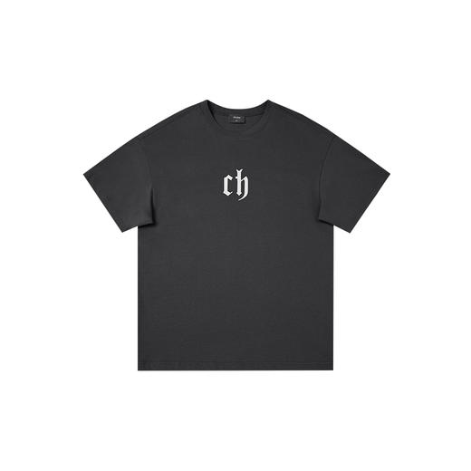 CHINISM CH白色T恤男短袖潮牌美式夏季简约纯色情侣圆领半袖 商品图4