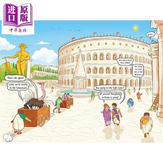 预售 【中商原版】漫画桥梁书 肥瘦二人组穿越罗马假期 Pablo and Splash Roman Holiday 英文原版童书 企鹅冒险故事 全彩幽默漫画 商品图3