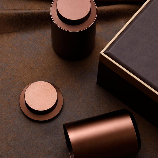 茶韵皮盒【两合金罐+杯 咖色】130元一套/一箱10套 商品图5