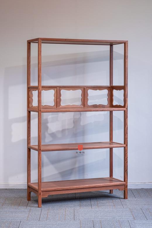 红桥红  家具严选  缅甸花梨(大果紫檀）  【174 三层壸门式圈口栏杆架格】 商品图3