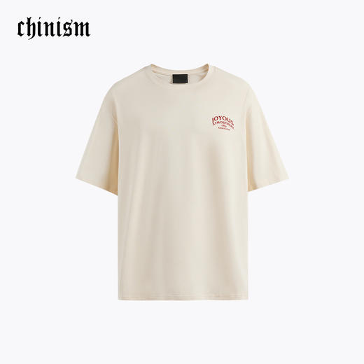 CHINISM赤尘 CH红色重磅短袖T恤男夏季情侣男生宽松纯棉宽松半袖 商品图2
