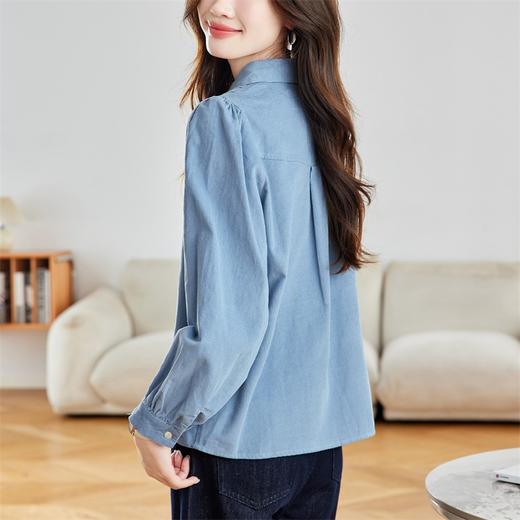 馥迦复古软糯舒适灯芯绒纯棉衬衫 商品图4