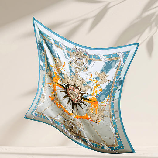 高端真丝素绉缎方巾 GD0009 商品图3