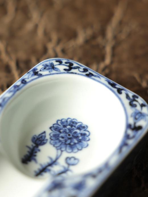 【元岚堂】元青花海浪纹花卉雪茄烟灰缸 商品图5